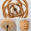 Tornado Pendant Light Fixtures Vintage Rattan Lampshade