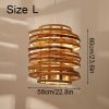 Tornado Pendant Light Fixtures Vintage Rattan Lampshade