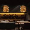Tornado Pendant Light Fixtures Vintage Rattan Lampshade