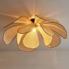 Creative Flower Rattan Pendant Light Rattan Petal Ceiling Light