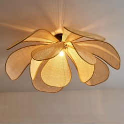 Creative Rattan Pendant Light Flower Handmade Living Room Lighting Fixtures