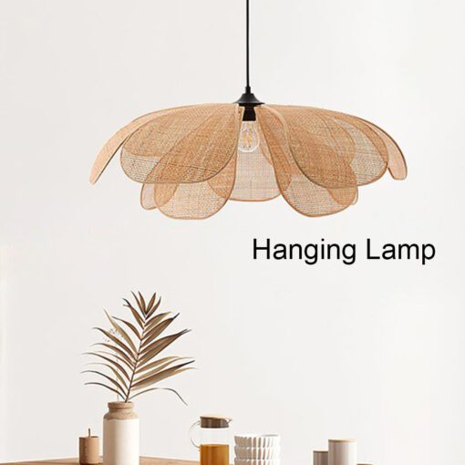 creative-rattan-pendant-light-flower-handmade-living-room-lighting