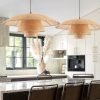 Handmade Bamboo Pendant Light Fixture, Rattan Lampshade Wicker Lantern