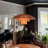 vintage rattan lamp, layers woven lampshade, bamboo pendant light chandelier