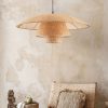 Vintage Rattan Lamp Restaurant Pendant Lights Home Deco Dining Room Kitchen Light Fixtures