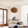 Woven Rattan Lampshade, Rattan Pendant Light Fixtures Rustic Lighting for Home Deco