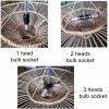 Luminous Pendant Light Rattan Chandelier Socket Options