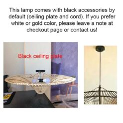 Luminous Pendant Light Rattan Fixture Big Chandeliers