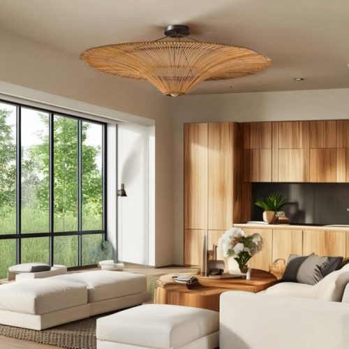 Luminous Rattan Pendant Light Living Room
