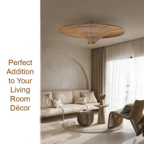 Luminous Rattan Pendant Light Living Room Decor