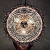 White Gray Rattan Pendant Light Fixture Bottom