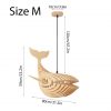 Modern Wooden Pendant Lights Cartoon Whales Light Fixture Living Dining Room Restaurant Lamp Shade