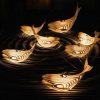 Modern Wooden Pendant Lights Cartoon Whales Light Fixture Living Dining Room Restaurant Lamp Shade