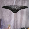 Round Rattan Chandelier, Rattan Pendant Lamp Woven Rattan Light Shade Wicker Lamp Rattan Light Fixture