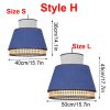 Handmade Bamboo Pendant Light Fixture, Rattan Lampshade Wicker Lantern