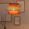 Handmade Bamboo Pendant Light Fixture, Rattan Lampshade Wicker Lantern