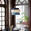 Handmade Bamboo Pendant Light Fixture, Rattan Lampshade Wicker Lantern