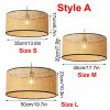 Handmade Bamboo Pendant Light Fixture, Rattan Lampshade Wicker Lantern
