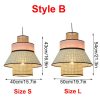 Handmade Bamboo Pendant Light Fixture, Rattan Lampshade Wicker Lantern