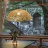 Bellflower Bamboo Pendant Light Fixture Woven Lampshade