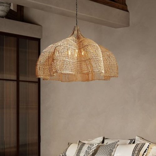 Bolide Rattan Pendant Light Bedroom