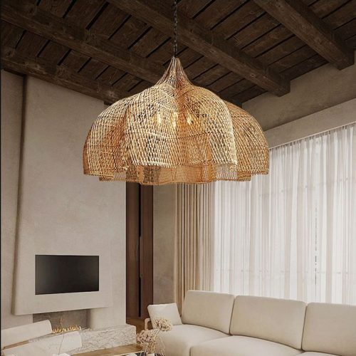 Bolide Rattan Pendant Light Chandelier Living Room