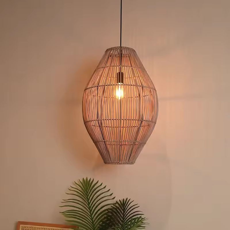 Geometric Suspension Bamboo Pendant Light