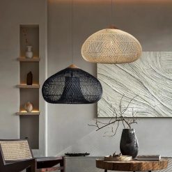 High Quality Rattan Pendant Light Fixture Vintage