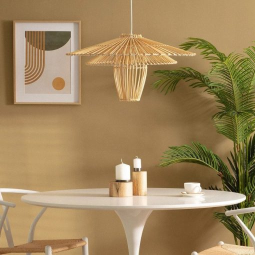 3 Layers Bamboo Lamp Shade, Bamboo Pendant Light Fixture