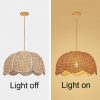 Bamboo Pendant Light, Bamboo Lampshade, Wicker Light Shade For Kitchen