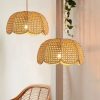 Bamboo Pendant Light, Bamboo Lampshade, Wicker Light Shade For Kitchen