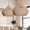 High Quality Rattan Pendant Light, Vintage Rattan Lampshade, Dining Room Restaurant Kitchen Light Fixtures