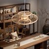 rattan lampshade, rattan pendant light, rattan light fixture, woven lamp shade