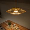 rattan lampshade, rattan pendant light, rattan light fixture, woven lamp shade