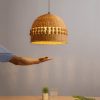 Woven Bamboo Lamp Shade, Bamboo Pendant Light, Bamboo Light Fixture, Wicker Bamboo Light