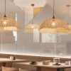 Woven Bamboo Lamp Shade, Bamboo Pendant Light, Wicker Bamboo Light Fixture