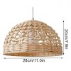 Woven Bamboo Lampshade, Bamboo Pendant Light, Wicker Light Shade