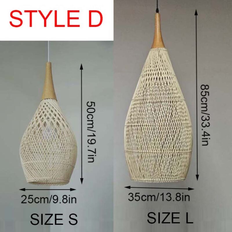 Wabi-Sabi Style Handwoven Rattan Pendant Lights