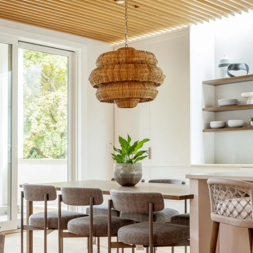 Retro Rattan Chandelier For Dining Room