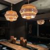 Round Rattan Chandelier, Creative Rattan Lampshade, 3 Tiers Pendant Lamp