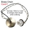 Brass Chain and cord for pendant light