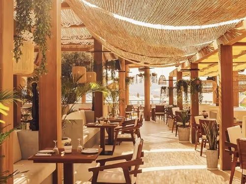 Capsule Rattan Pendant Light Coffee Shop