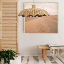 Creative Flower Rattan Lampshade, Rattan Pendant Light Fixture