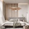 Lotus Rattan Pendant Light Fixtures Woven Lampshade