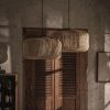 Two Rattan Pendant Light Outdoor