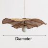 Lotus Leaf Pendant Light, Woven Rattan Lampshade, Rattan Light Fixtures