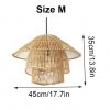 Three Layers Bamboo Pendant Lights, Wicker Bamboo Lampshade for Home Decor
