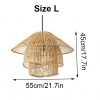 Three Layers Bamboo Pendant Lights, Wicker Bamboo Lampshade for Home Decor