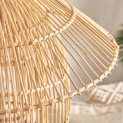 Three Layers Bamboo Pendant Lights, Wicker Bamboo Lampshade for Home Decor
