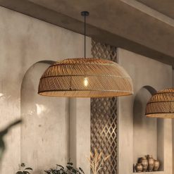 Woven Rattan Lampshade Rattan Light Fixtures, Kitchen Lamp